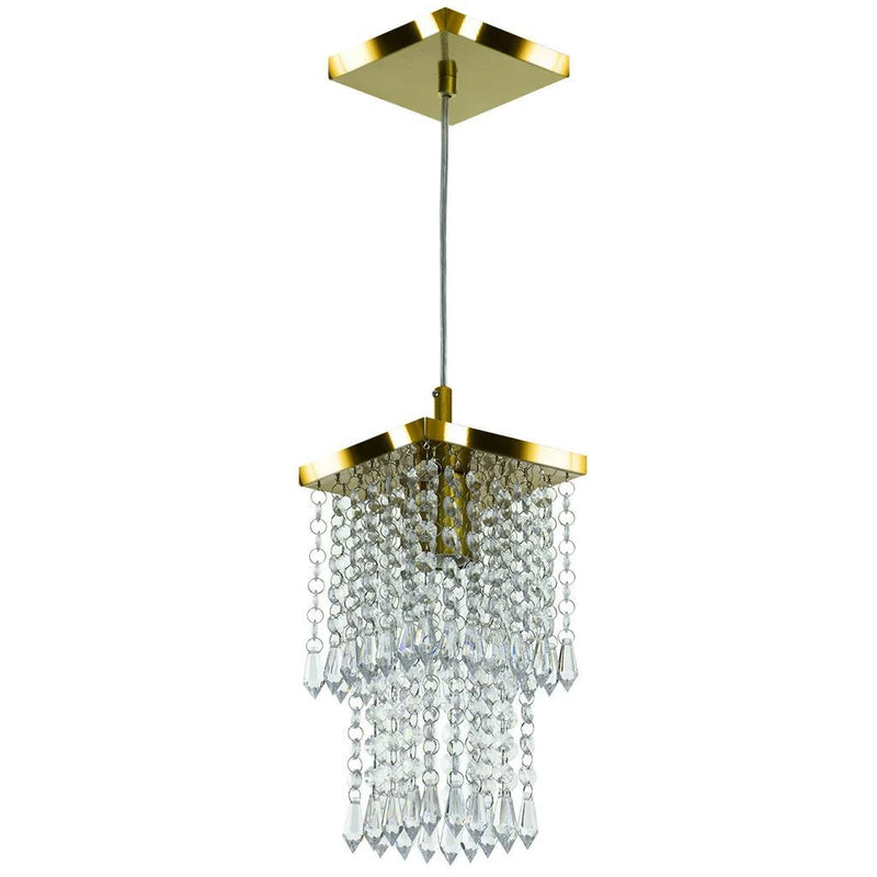 Pendente De Cristal Acrilico Spark Dourado
