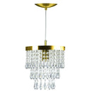 Lustre Pendente De Cristal Acrilico Manucrillic Dourado