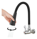 Torneira Gourmet Cozinha Flexível Preta Com Ducha Duplo Jato Preto Cromado