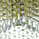 Lustre Pendente De Cristal Acrilico Manucrillic Dourado