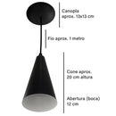 Pendente Cone Lowcost Aluminio Cobre