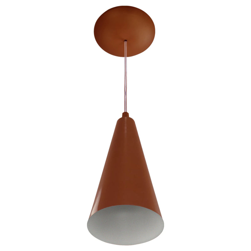Pendente Cone Lowcost Aluminio Cobre