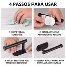 Porta-Papel Higiênico de Parede Aço Inoxidável Auto Colante