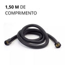 Ducha Higiênica Banheiro 100% Aço Inoxidável 1,50m Chuveirinho Privada Preta
