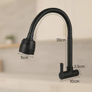 Torneira De Cozinha 2 FUNÇÕES DE JATO Flexível De Parede Preta Fosca ABS Resistente