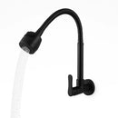 Torneira De Cozinha 2 FUNÇÕES DE JATO Flexível De Parede Preta Fosca ABS Resistente