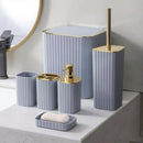 Kit Banheiro 6 Peças Conjunto Moderno Lavabo Completo com Escova Sanitário