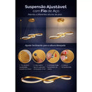 Lustre Led Pendente Infinito Moderno Luxo 3 Em 1 Bivolt