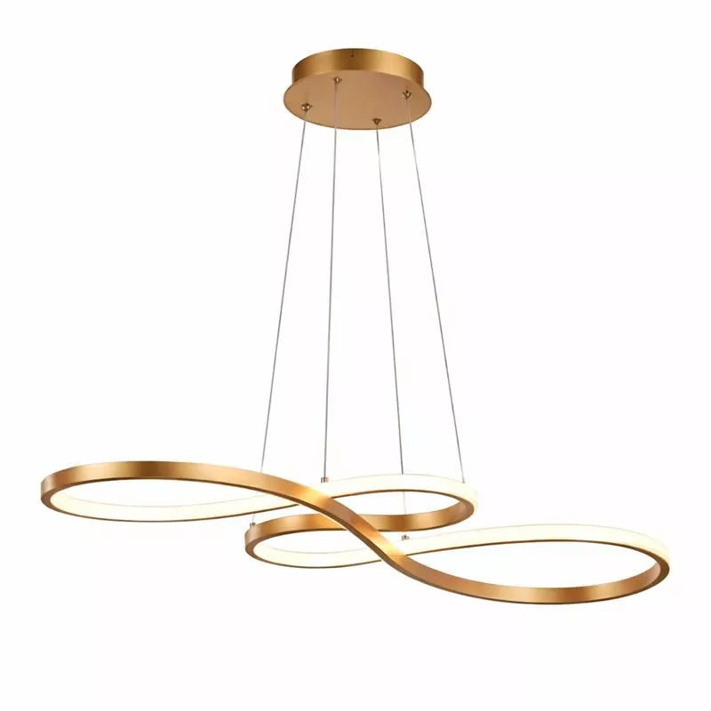 Lustre Led Pendente Infinito Moderno Luxo 3 Em 1 Bivolt