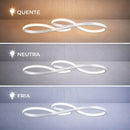 Lustre Led Pendente Infinito Moderno Luxo 3 Em 1 Bivolt