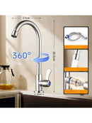 Torneira Gourmet Inox 201 360° – Design Moderno Alta Pressão  Fácil Instalação