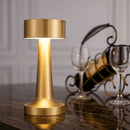 Luminária Candeeiro de Mesa Retrô Metal Portátil Recarregável
