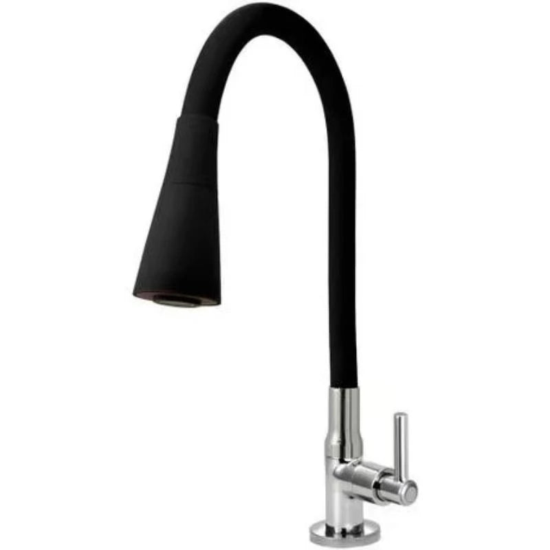 Torneira Gourmet Cozinha Flexível Cone Preta Mesa Luxo METAL