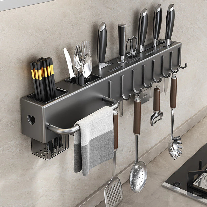 Suporte Para Armazenamento Utensílios de Cozinha Talheres Aço Inox