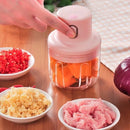 Mini Processador Elétrico Triturador Sem Fio 250ML De Alimentos Para Cebola Alho Verdura