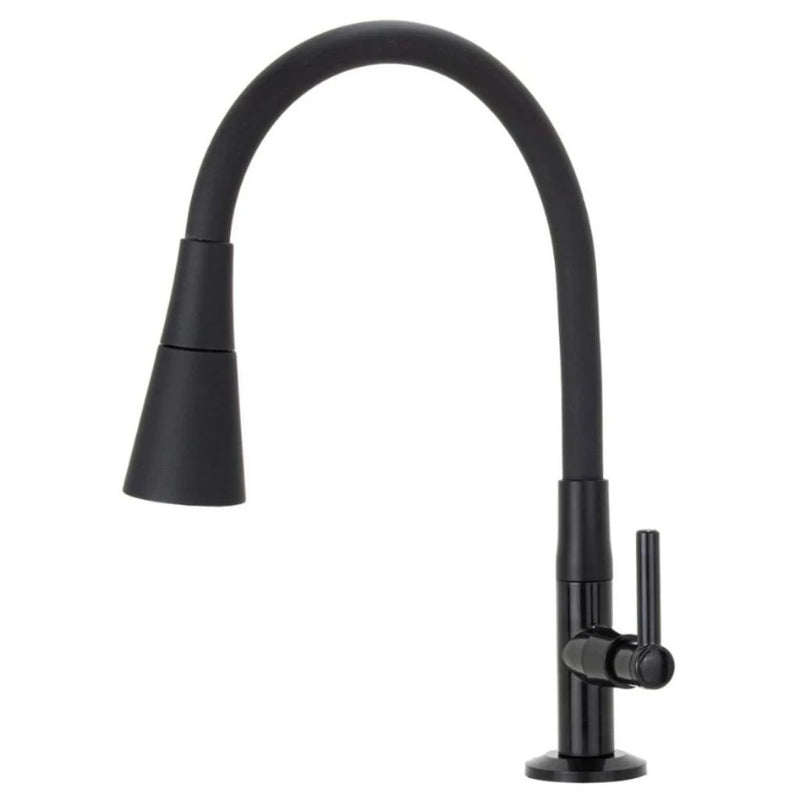 Torneira Gourmet para Cozinha Bancada Parede Preta Flexivel Chuveirinho